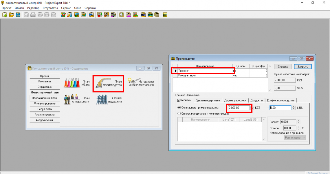 План производства этапы