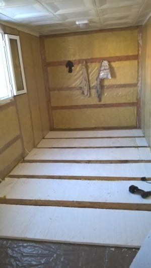 Утепление пола пенопластом