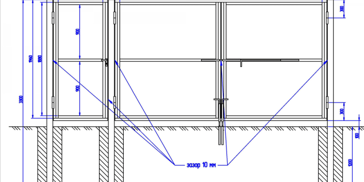 Ворота сзади