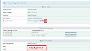 Заявка на ЭЦП в обработке