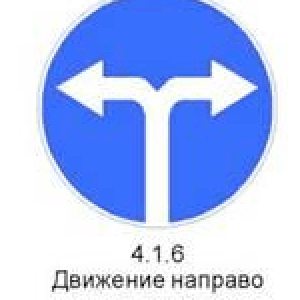 Знак 4.1.6 «Движение направо или налево»