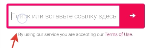 Поле вставки ссылки с бтуба в сервис